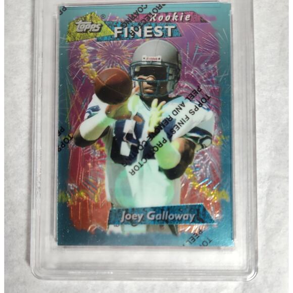 1995 Topps Finest Joey Galloway Rookie W/ Coating PAAS Grading Gem Mint 9.5 - Picture 3 of 4